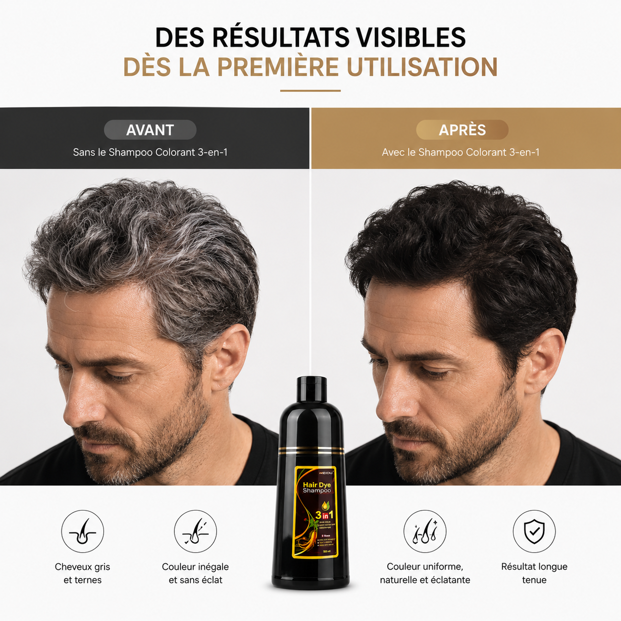 Shampoo Colorant 3-en-1